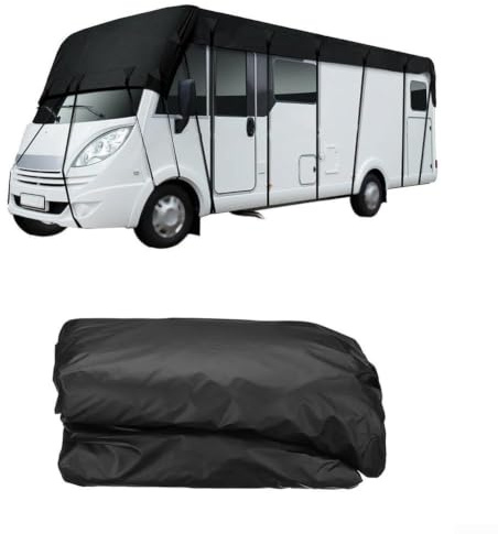 Bâche de toit robuste pour camping-car de 5 à 8 m, bâche imperméable 210D, protection contre les intempéries, la neige et la pluie pour camping-cars (8,5 x 3 m)