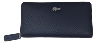 Lacoste NF4776OV Portefeuille zippé pour femme Bleu pénombre