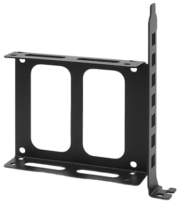 Hzoibyze Double Mounting Bracket for 2.5 SSD with Metal Drive Bay Holder And Screws, Black