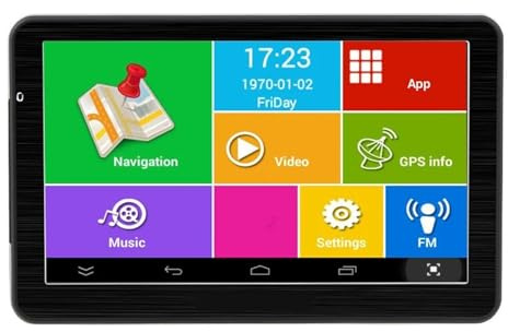 Autonavigation 7-Zoll-Android-Autoradio für mit 16 GB Speicher, GPS-Navigation, Satellitenradio, AV-Eingang, Rückfahrkamera(Without Rear Camera)
