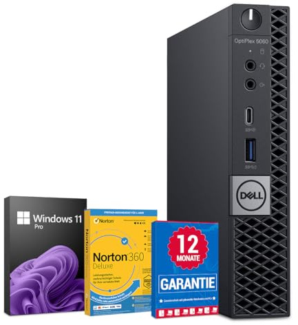 Dell OptiPlex 5070 PC Computer Intel Core i7-9700T@ bis zu 4,3 GHz 32 GB 512 GB SSD mit Windows 11 Pro & GRATIS Bluetooth, WLAN & Antiviren-Software inkl. 12 Monate Garantie (Generalüberholt)