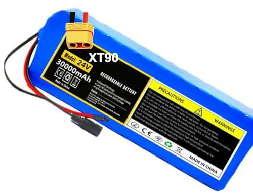 Batterie De Vélo Électrique 24 V 30Ah Batterie Haute Puissance 7S10P Rechargeable Batterie Ebike Scooter Électrique pour 150W-500W Moteur Trottinette Électrique Pliable XT90,24V 30Ah