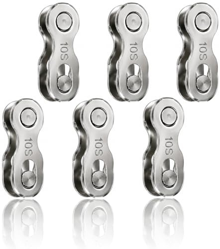 Kettenschloss 10-fach Fahrrad 6 Paar Quick Link Kettenglied für Shimano & SRAM 10 Speed – Fahrrad Kettenverschluss MTB Rennrad E-Bike Schnellverschluss Kettenverbinder Werkzeugfrei Stahl rostfrei