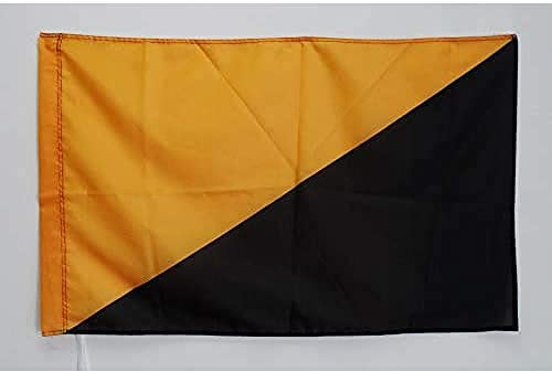 AZ FLAG - Flagge Anarchomutualismus - 90x60 cm - Sozialreformerische Fahne 60 x 90 Cm Scheide Für Mast - Flaggen