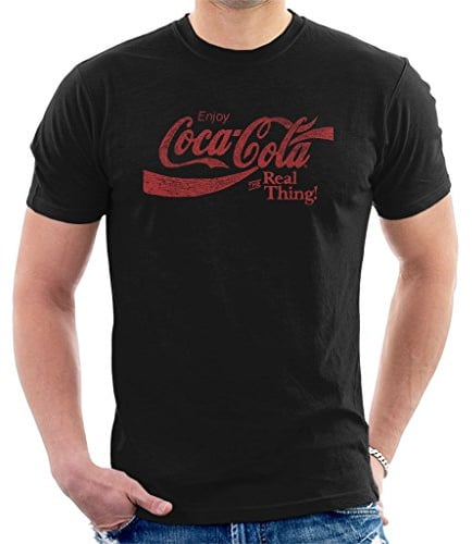 Coca Cola Men's The Real Thing T-Shirt, Black, XL