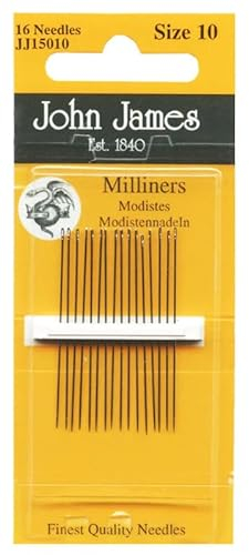 John James Milliners / Straws Hand Sewing Needles - Size 10 - 16/pk