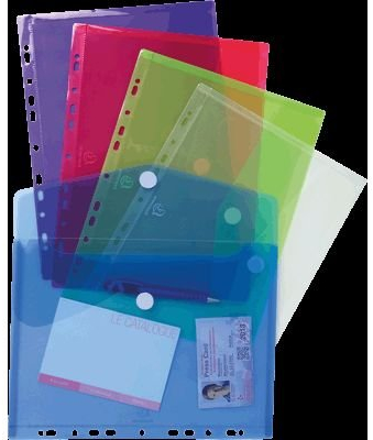 Exacompta Prospekthüllen mit Klettverschluss zum Abheften 240x31