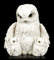 Weiße Eulen Figur - Feathered Family | Tierfigur Schnee-Eule, handbemalt