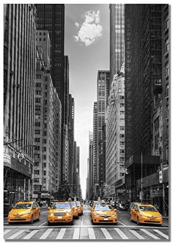 Panorama Poster New York Taxis 50 x 70 cm - Gedruckt auf 250g-Papier - Wandbild Wohnzimmer - Papierplakat Schlafzimmer