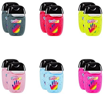 Gellino - Gel Igienizzante Mani Con Ingredienti Di Origine Naturale - Box Composto Da 12 Gellino E 3 G - 29 Ml
