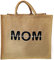 mamir home Jute Tasche Personalisiert MOM Mama Oma Namen Kinder - Filztaschen Shopper - XL 45x39x21cm Einkaufstasche Strand - Personalisierte Geschenke Frauen