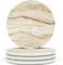 Ensemble de 4 sous-Verres en marbre par Naivasha Homeware - sous-Verres en céramique Finition Mat | sous-Verres en Pierre avec Fond en liège antidérapant pour Tasses et Verres | Brown Marble