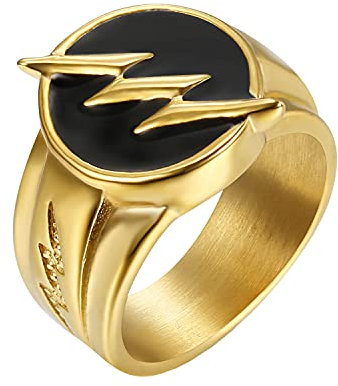 PAURO Herren Ring Edelstahl Biker Donner Bolzen Signet Party Größe 65