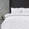 Linen Home Biesen-Bettwäsche-Set mit Quetschfalten, weiche Mikrofaser, Doppelbett, Bettbezug mit 2 Kissenbezügen, pflegeleicht, knitterfrei, 3-teiliges Set (weiß, Bettbezug-Set)