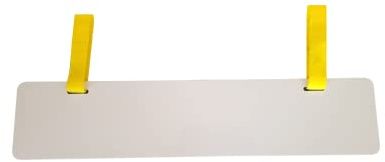 Kennzeichen- und Aufkleberschild für Schlauchboot oder Boot, mehrere Befestigungsmöglichkeiten, Paar/2 Stück (Hook & Loop Gurt, weiß)
