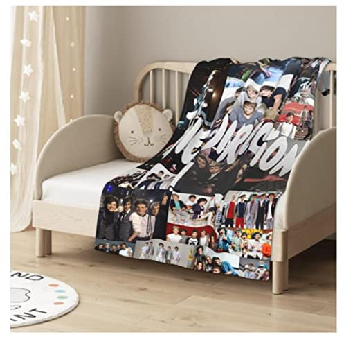 HYN Fleece-Decken, weich, leicht, Überwurf mit Cartoon-Druck, Flanelldecke für Bett, Sofa, Reisen, Camping, 130 x 100 cm