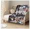HYN Fleece-Decken, weich, leicht, Überwurf mit Cartoon-Druck, Flanelldecke für Bett, Sofa, Reisen, Camping, 130 x 100 cm