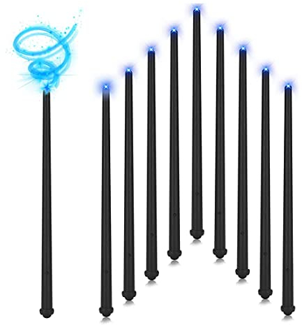 MDYBF Lumineuse, 10 Baguettes Magiques de SorcièRe de Jouet de LumièRe et de Son Magiques, Lumineuse, Accessoire de Costume de FêTe (Noir)