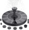 Solar Springbrunnen 2023 Upgrade, 1.2W 130mm Solarbrunnen Solar Teichpumpe Outdoor Wasserpumpe Solar Schwimmender Fontäne Pumpe mit 6 Fontänenstile für Garten, Vogel-Bad, Fisch-Behälter Schwarz