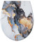 Fanmitrk Duroplast Toilet Seat Soft Close -Quick Release Toilet Lid with Top Fixing,Marble Effect (UF819-49)