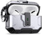 DASFOND Armor Earphone Cover Airpods Pro 2nd Generation Case, Military Grade Full Body Shockproof Protection Hard Case, Support Wireless Charging with Keychain, Magnetic Lid, Front LED Visible, Silver