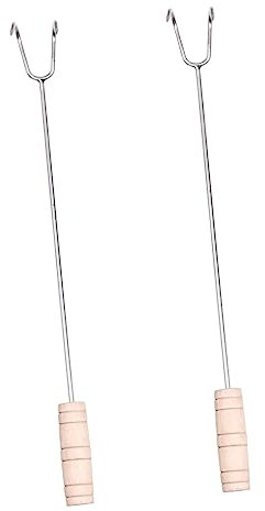 Supvox 2stücke Edelstahl Fleischhaken Mit Langem Griff Biegbare Bratstäbe Aus Rostfreiem Stahl Geeignet Für Outdoor-küche Und Grillen