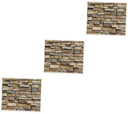 Gadpiparty 3 Stücke Wohnkultur Aufkleber 3d Stein Ziegel Pvc Aufkleber Aufkleber Für Wohnzimmer Schlafzimmer 45x100cm