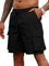Halfword Pantaloncini Uomo Cargo Corti Casual Shorts Tasche Cotone Coulisse Estivi Nero XXL