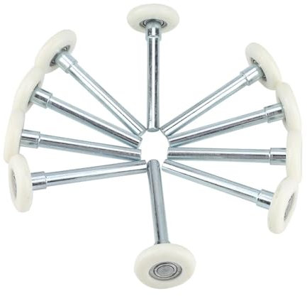 NCONCO Ruote in nylon per porta del garage, cancello di garage, rullo di ricambio sezionale con cuscinetto a 2 steli, riutilizzabili oltre 100.000 cicli, confezione da 10