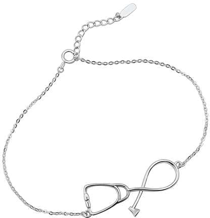 Joyara Sterling Silber Stethoskop Glieder Armband