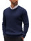COOFANDY Maglione da uomo con scollo rotondo, basic a maglia fine, da lavoro, da uomo a costine, Blu/viola, XL