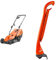 Flymo SimpliMow 320 Wheeled Electric Lawnmower - 1000 W Motor, 30 cm Cutting Width & Mini Trim ST Electric Grass Trimmer, 230 W, Cutting Width 21 cm