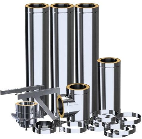 KRATKI ADAM DW Doppelwandiger Systemschornstein fi 200 - auf Einer Stütze