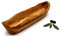 DAGDEG Frutero y pan rústico de madera de olivo, cuenco para baguette, cuenco alargado, cuenco decorativo de madera, cuenco rústico de madera de olivo, aprox. 30 cm, hecho a mano