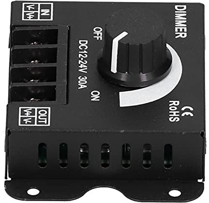 Dimmer Luce LED Monocolore, Attrezzatura Interruttore a Manopola di Regolazione della luminosità, Dimmerazione Continua, Memoria Manuale/automatica, Guscio in Alluminio, per