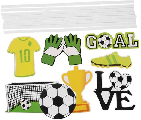 KOMBIUDA 40stücke Fußball Cupcake Toppers Teiliges Sportliche Dekoration Für Geburtstagsfeiern Fußballmotive Torten Und Muffin-dekorationen Für Kinderpartys Und Sportevents