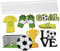 KOMBIUDA 40st Fußball-Party-Kuchen Fußball-Cupcake- Fußball-Geburtstagsparty-Dekorationen Fußball-Cupcake-Picks Fußball-Cupcake-Topper Puppenhaus-fußball Fußballfigur Papier