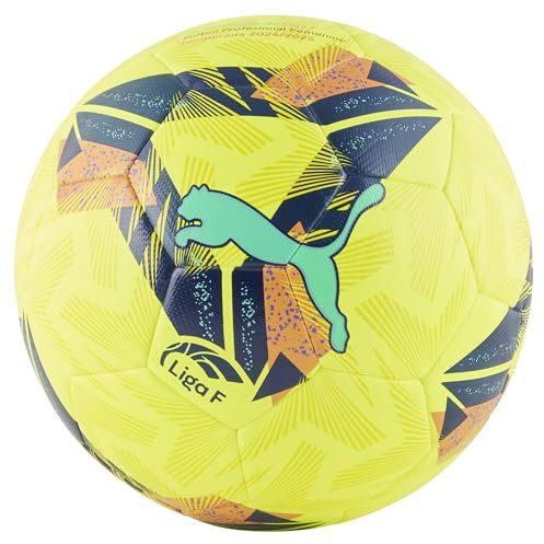 PUMA Ballon de Football Hybride Orbita Liga féminine 5, Fluo Yellow Multicolor