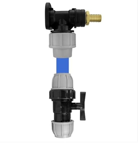 Wall Flange Kit 20mm MDPE - Designed for Secure and efficient Connections with 20mm MDPE Pipes Suitable for Gardening, Backyard, Around The House, Farmhouse (1/2 Barb Outlet + in Line Valve)