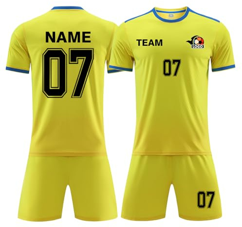 Fußballtrikot Kinder Personalisiert Fussball T-Shirt Jungen mit Namen Nummer