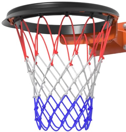 Baskethoop Net - Portable Basketball Mesh Netze für Spiele im Freien | Anti Whip Basketball Hoop Net Ersatz, Netting for Hoop, Fit Standardgröße Rims Verbessern Sie Ihre Punktzahl Exp