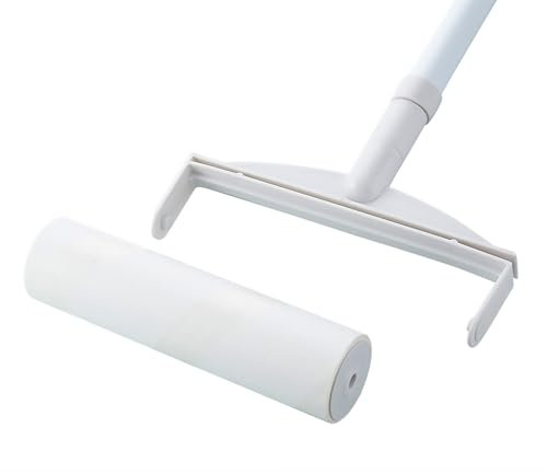 Wakects Floor Mopp Roller, Super Klebriger Mop Sauberer, Ausziehbares Griff Design, 60 Blätter Klebrige Papiere, Abnehmbares Design, für Küche, Schlafzimmer, (Klebriger Mopp)