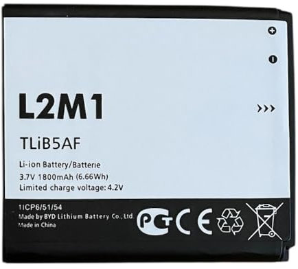 L2M1 Batteria TLIB5AF per Alcatel Link Zone 4G LTE Mobile Wifi MW40V / per Tim Modem Wi-Fi 4G MW40V / per Wind Alcatel Linkzone MW40V / 1800mAh router portatile saponetta modem hotspot