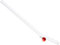 Mobestech Pipette Résistante à La Chaleur Pailles Paille Lunettes Pailles Paille Réutilisable Paies En Verre Réutilisables Paies De Boisson Rouge Un Verre
