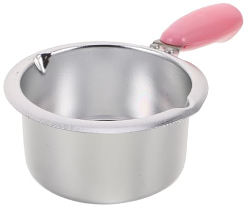 WEKADRIN Chocolate Melting Pot Replacement Double Boiler Insert Pink Coating, Candy Crafting and Marshmallow Melting Tool for Chocolate Fountain and Cheese Fondue, Metal Measuring Cup