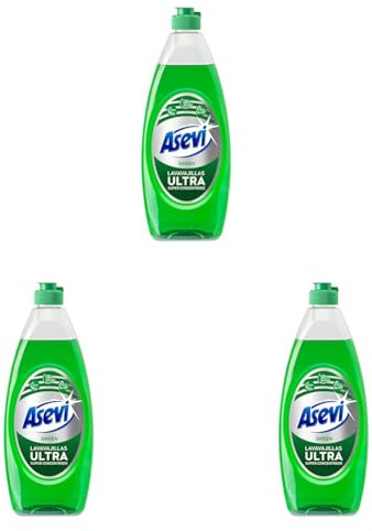 Asevi Lavavajillas Líquido a Mano Ultra Green - Detergente Lavaplatos Manual Superconcentrado - Poder Desengrasante Avanzado - Fácil Aclarado - Suave con las Manos - Perfume Cítrico - 650 ml