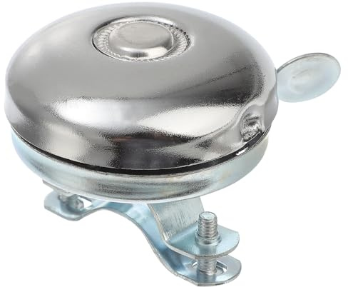 MAGICLULU Campanello Bici da Corsa Classico in Ferro Argento per Ciclismo | Campanello Bici Retrò, Suono Melodioso e Facile da Installare, Accessori Bici Vintage Epoca
