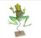 Unbekannt Dekofigur. Metall Frosch Figur 31 cm, Wohnzimmer Deko, Badezimmer Deko, Metallfigur