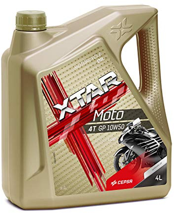 CEPSA XTAR Moto 4T GP 10W50 Aceite Multigrade sintético, 4 L