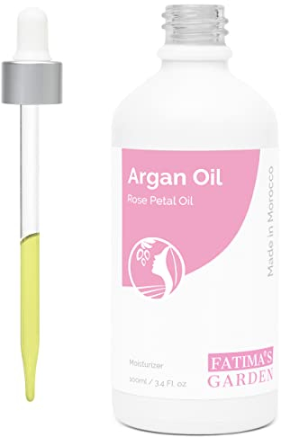 Fatima's Garden Huile d'Argan aux Pétales de Rose - Hydratant Anti-Âge Bio, 100ml